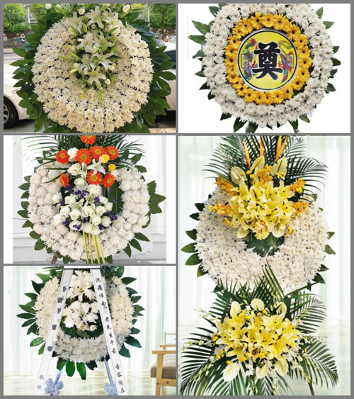 云南昆明盘龙区松华街道双玉村花圈速递